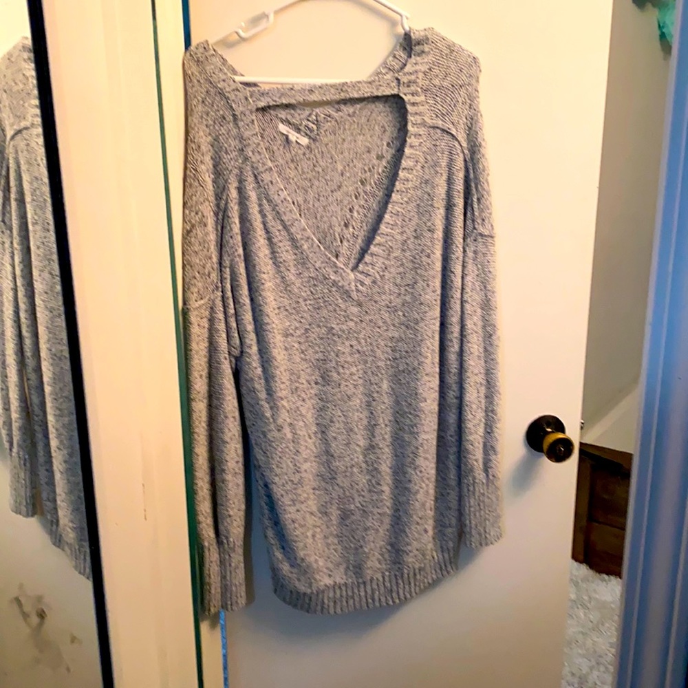 Gray Cotton Comfy Sweater